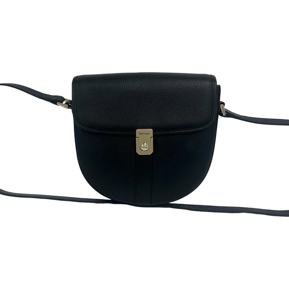 Burberrys Vintage Logo Hardware Nova Check Pattern Leather Shoulder Bag/Pouch...